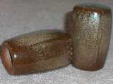 Short Plainsman shakers glazed brown satin